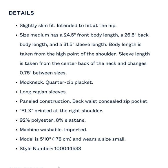 RLX Ralph Lauren Women’s Blue Stretch Jersey Quarter Zip Top Size Medium - Picture 14 of 15